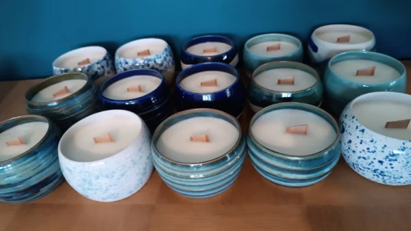 bougies tasses senteur délicate